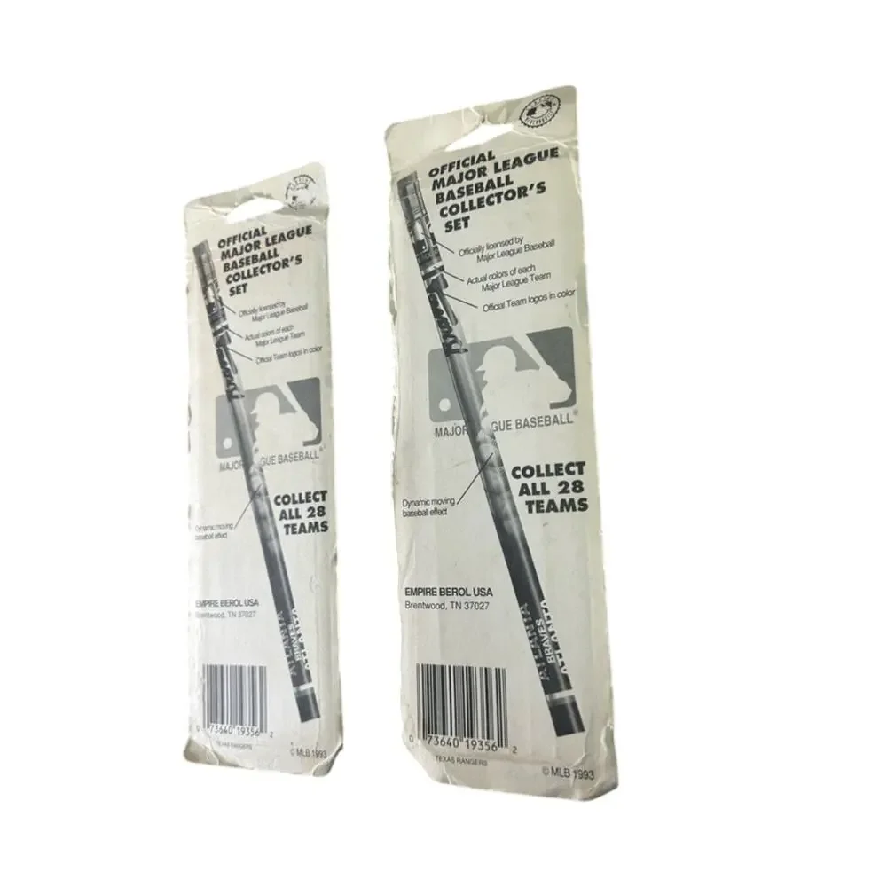 1993 Texas rangers MLB- unopened pencil sets- two packs - packaging has wear